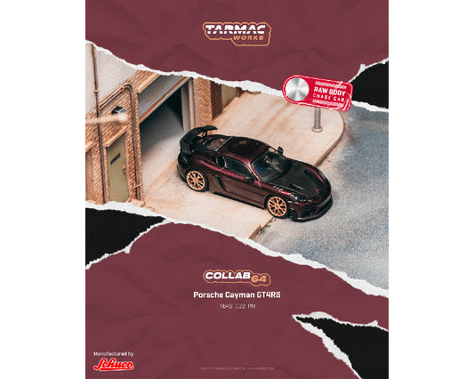 Tarmac Works 1:64 Porsche Cayman GT4RS – Amethyst Metallic – Collab64