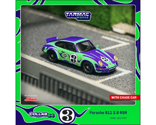 (Preorder) Tarmac Works 1:64 Porsche 911 2.8 RSR Psychodelic – Green – Limited Edition