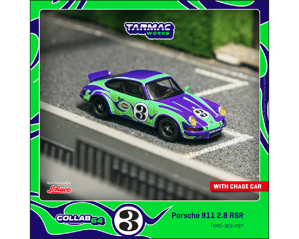 (Preorder) Tarmac Works 1:64 Porsche 911 2.8 RSR Psychodelic – Green – Limited Edition
