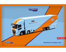 Load image into Gallery viewer, (Preorder) Tarmac Works 1:64 Mitsubishi Fuso Super Great GULF Racing Transporter