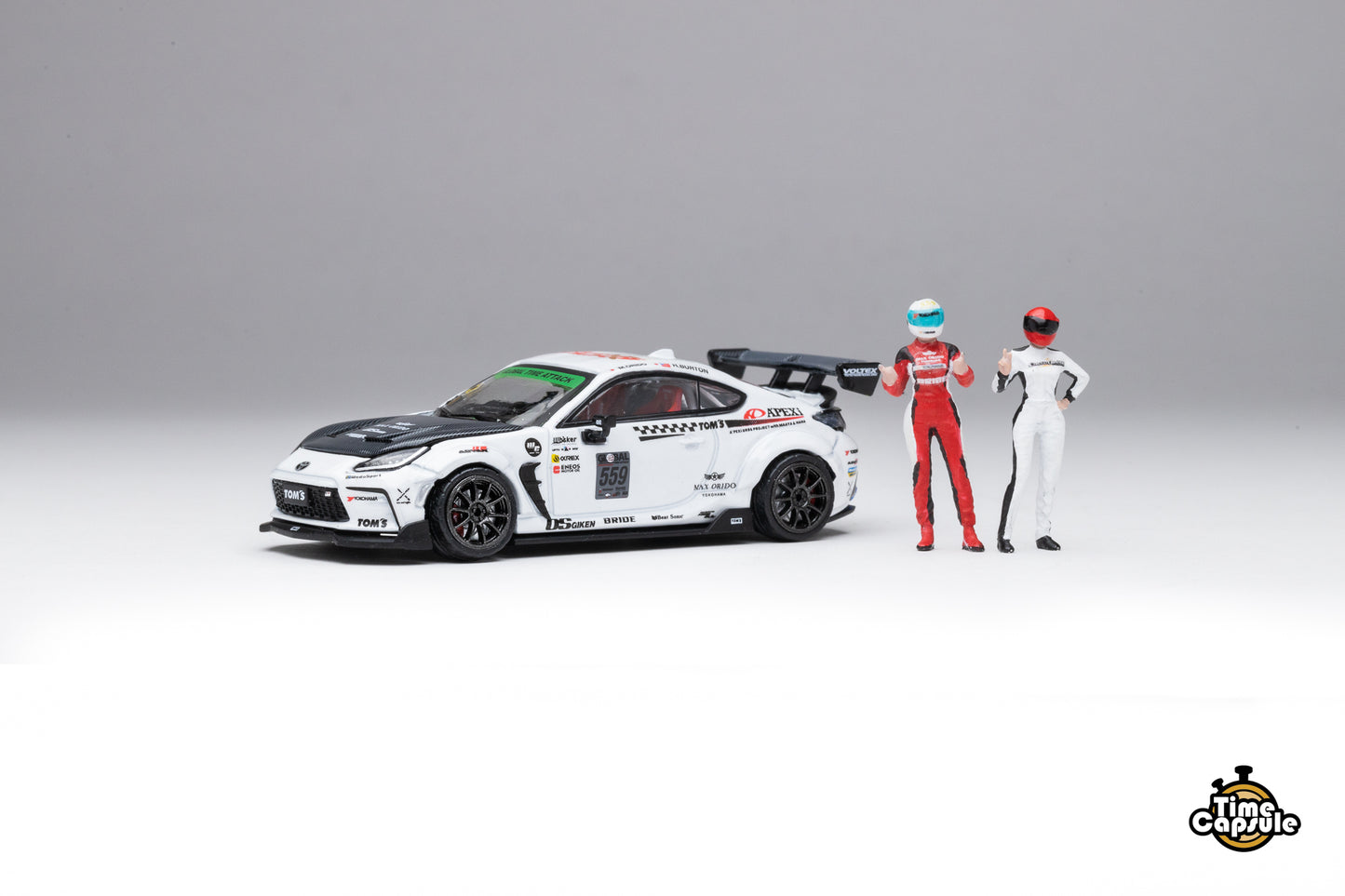A’PEXi x Time Capsule 1/64 Toyota TOM'S GR86 Time Attack 2023 Maaya Orido & Hana Burton