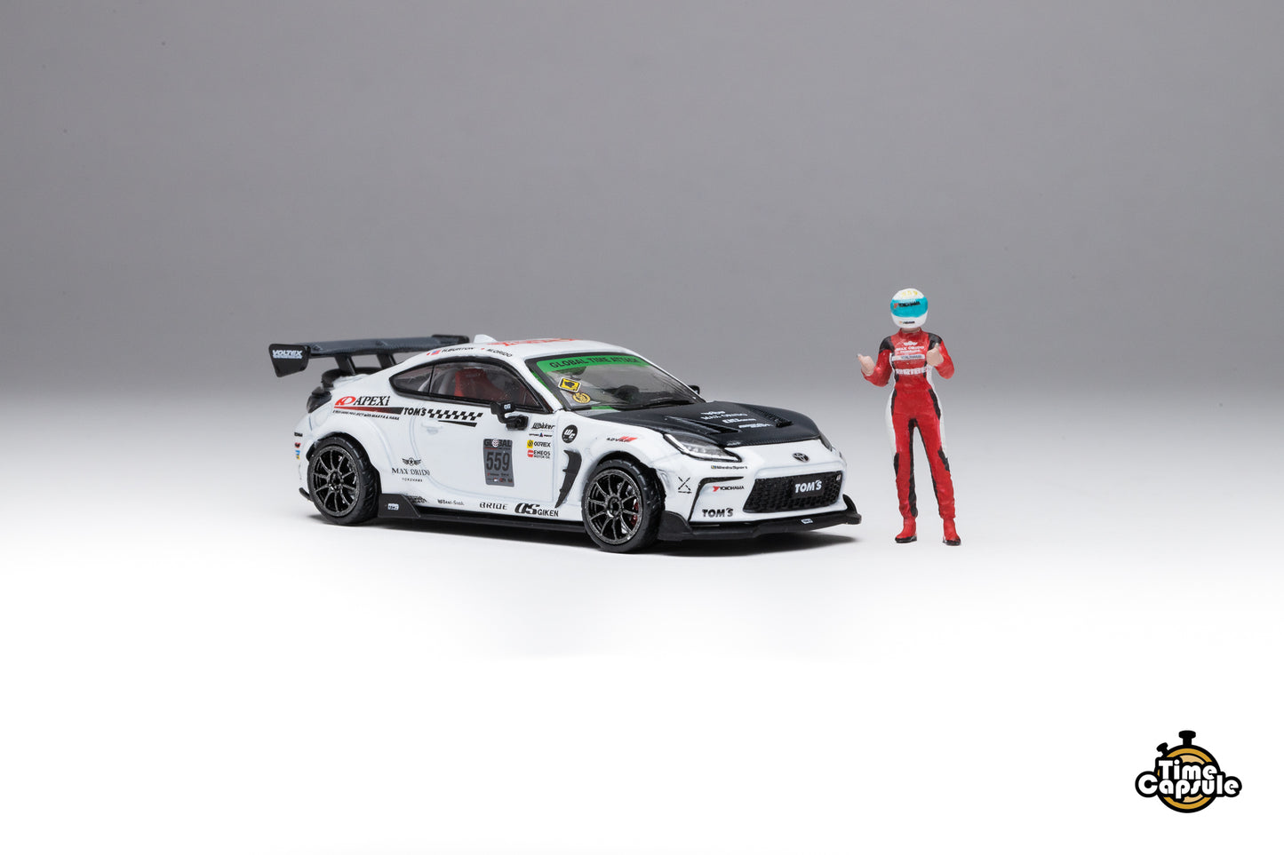 A’PEXi x Time Capsule 1/64 Toyota TOM'S GR86 Time Attack 2023 Maaya Orido & Hana Burton