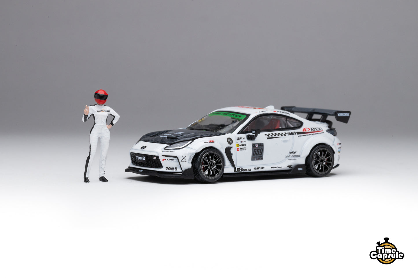 A’PEXi x Time Capsule 1/64 Toyota TOM'S GR86 Time Attack 2023 Maaya Orido & Hana Burton
