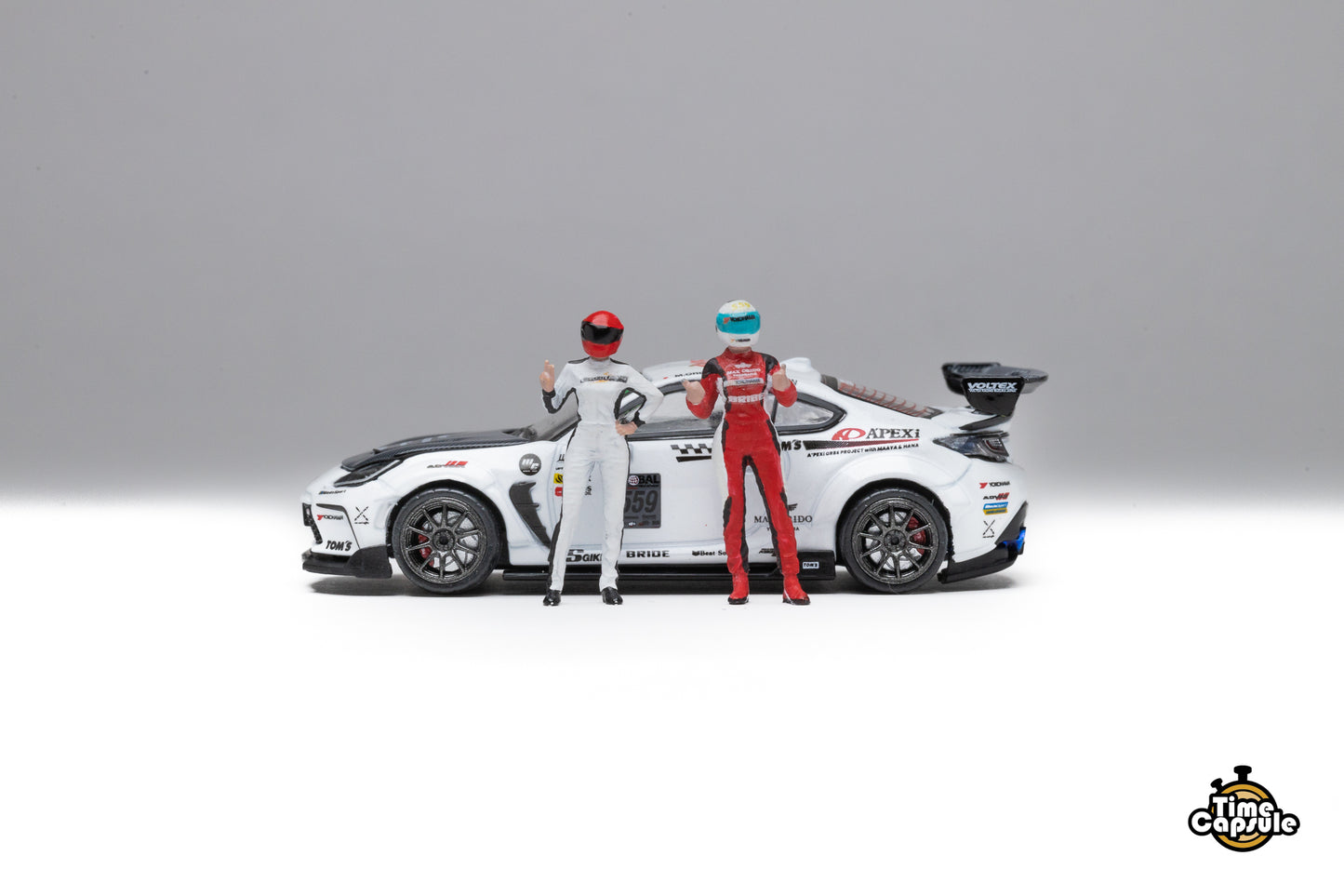 A’PEXi x Time Capsule 1/64 Toyota TOM'S GR86 Time Attack 2023 Maaya Orido & Hana Burton