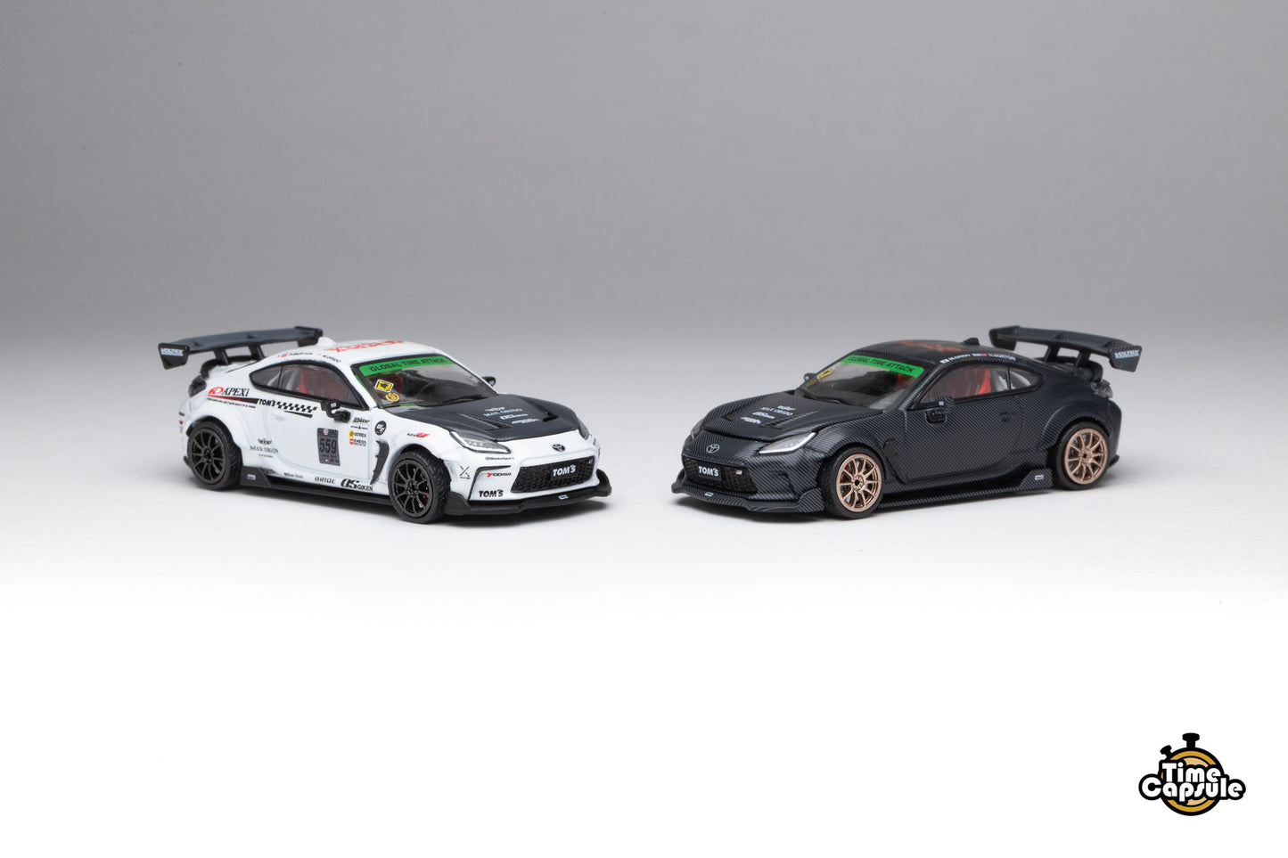 A’PEXi x Time Capsule 1/64 Toyota TOM'S GR86 Time Attack 2023 Maaya Orido & Hana Burton