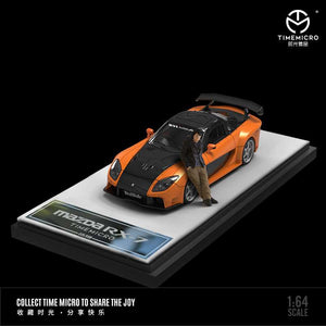Time Model 1:64 Mazda Veilside RX-7 Orange/Black