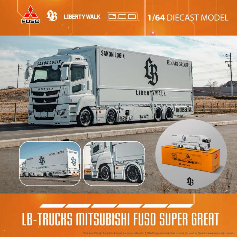 SPHERELIGHT GCD 1/64 三菱トラックLBWK限定 MINIGT GCD 1/64 Mitsubishi FUSO Car Carrier LBWK – DiecastTalk