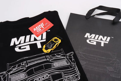 MINI GT HK Toy Car Salon 23 Exclusive Lamborghini LB-Silhouette WORKS Aventador GT EVO Yellow Bundle