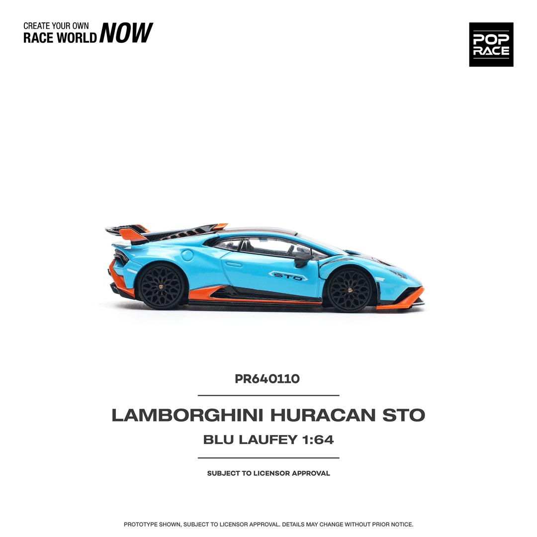 POPRACE 1/64 LAMBORGHINI HURACÁN STO BLU LAUFEY/ARANCIO XANTO