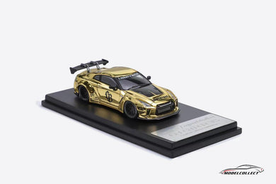 Model Collect MC 1:64 LBWK Nissan GT-R R35 Chrome Gold