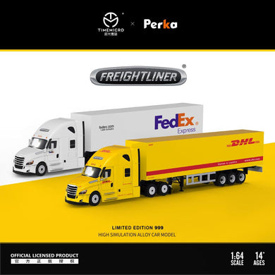 TimeMicro & Perka 1:64 FREIGHTLINER Cargo Semi Truck