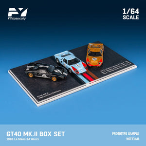 (Preorder) Findclassically 1/64 Ford GT40 Mk.2 1966 LeMans 3 Cars Winners set Limited to 200 sets