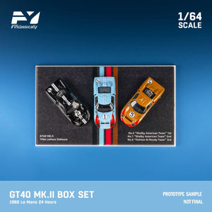 (Preorder) Findclassically 1/64 Ford GT40 Mk.2 1966 LeMans 3 Cars Winners set Limited to 200 sets