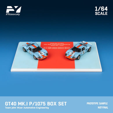 (Preorder) Findclassically 1/64 Ford GT40 Mk.l 1968 LeMans Gulf 2 Cars Winners set Limited to 200 sets