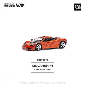 (Pre order) POPRACE 1/64 McLAREN F1 ORANGE