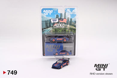 Mini GT 1/64 Nissan Silvia (S15) Top Secret Matte Blue w/ Red Accent 2024 Malaysia Diecast Expo Exclusive