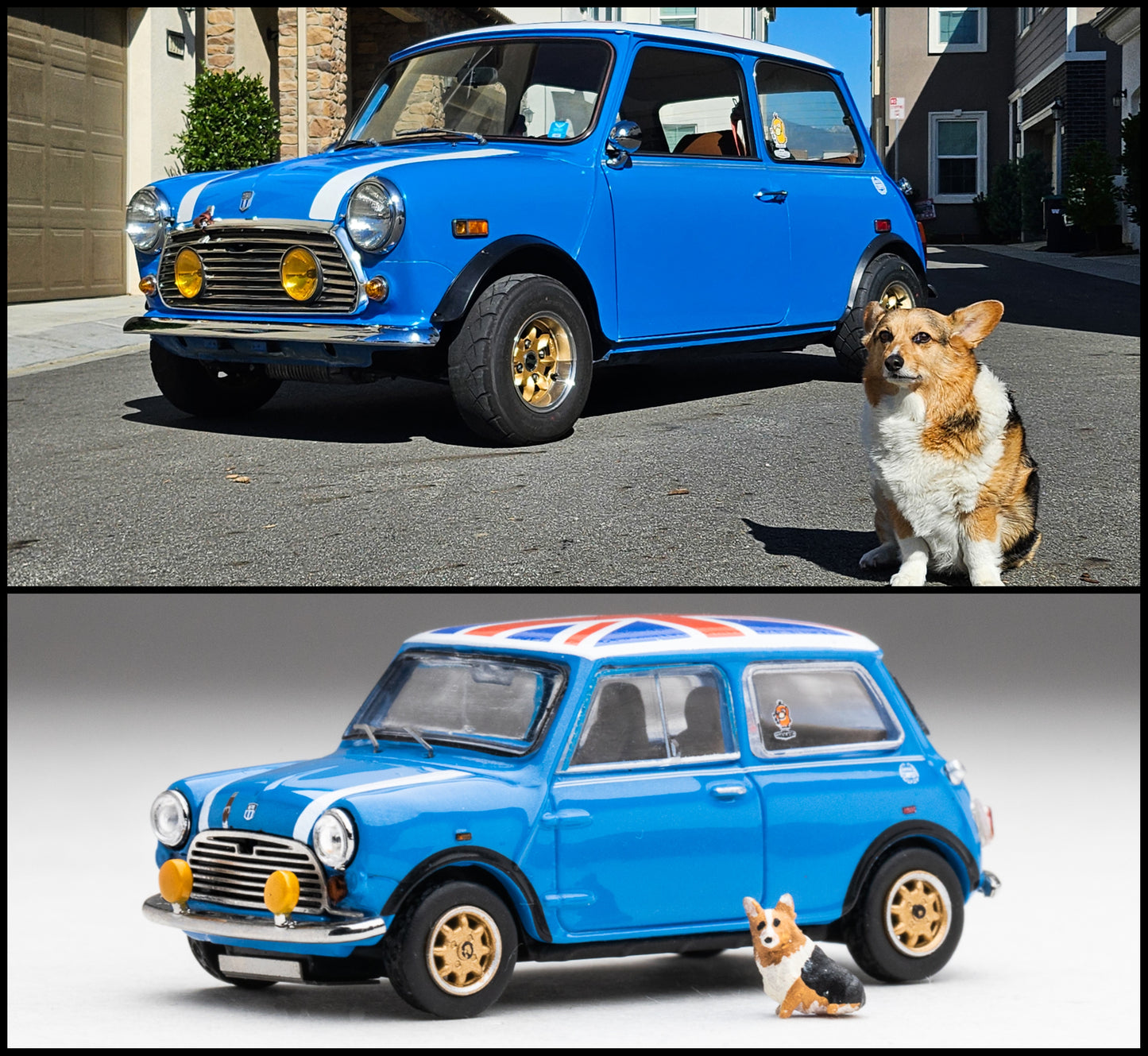DiecastTalk Exclusive GCD 1/64 Austin Mini 1000 with Corgi