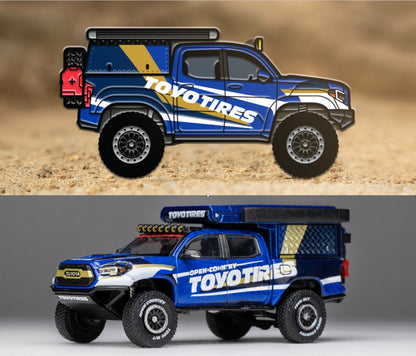 GCD DiecastTalk Exclusive 1/64 Toyota Tacoma Camper “TOYOTIRES” Ltd 1008pcs