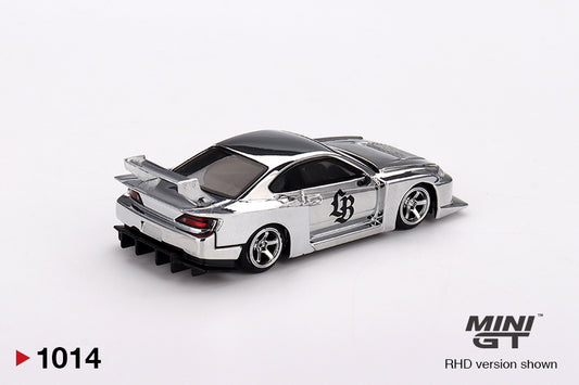 LB Exclusive MINI GT 1/64 Nissan LB-Super Silhouette S15 SILVIA Chrome