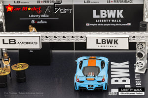 Star Model 1:64 Model Car LBWK LB-Silhouette WORKS 458 GT Alloy Die-Cast- Gulf