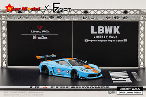 Star Model 1:64 Model Car LBWK LB-Silhouette WORKS 458 GT Alloy Die-Cast- Gulf