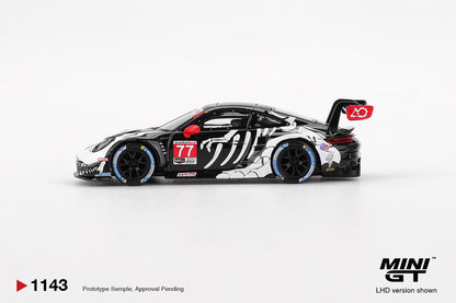 MiniGT 1:64 Porsche 911 GT3 R #77 AO Racing 2025 IMSA Petit Le Mans