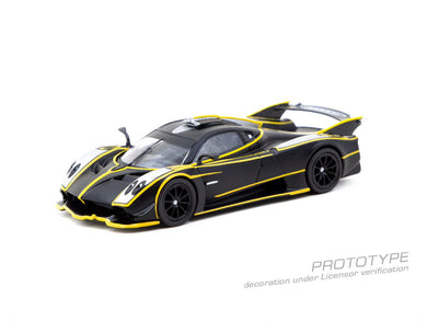 Tarmac Works 1:64 Pagani Huayra R – Matte Black / Silver – Global64