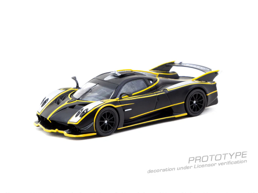 Tarmac Works 1:64 Pagani Huayra R – Matte Black / Silver – Global64