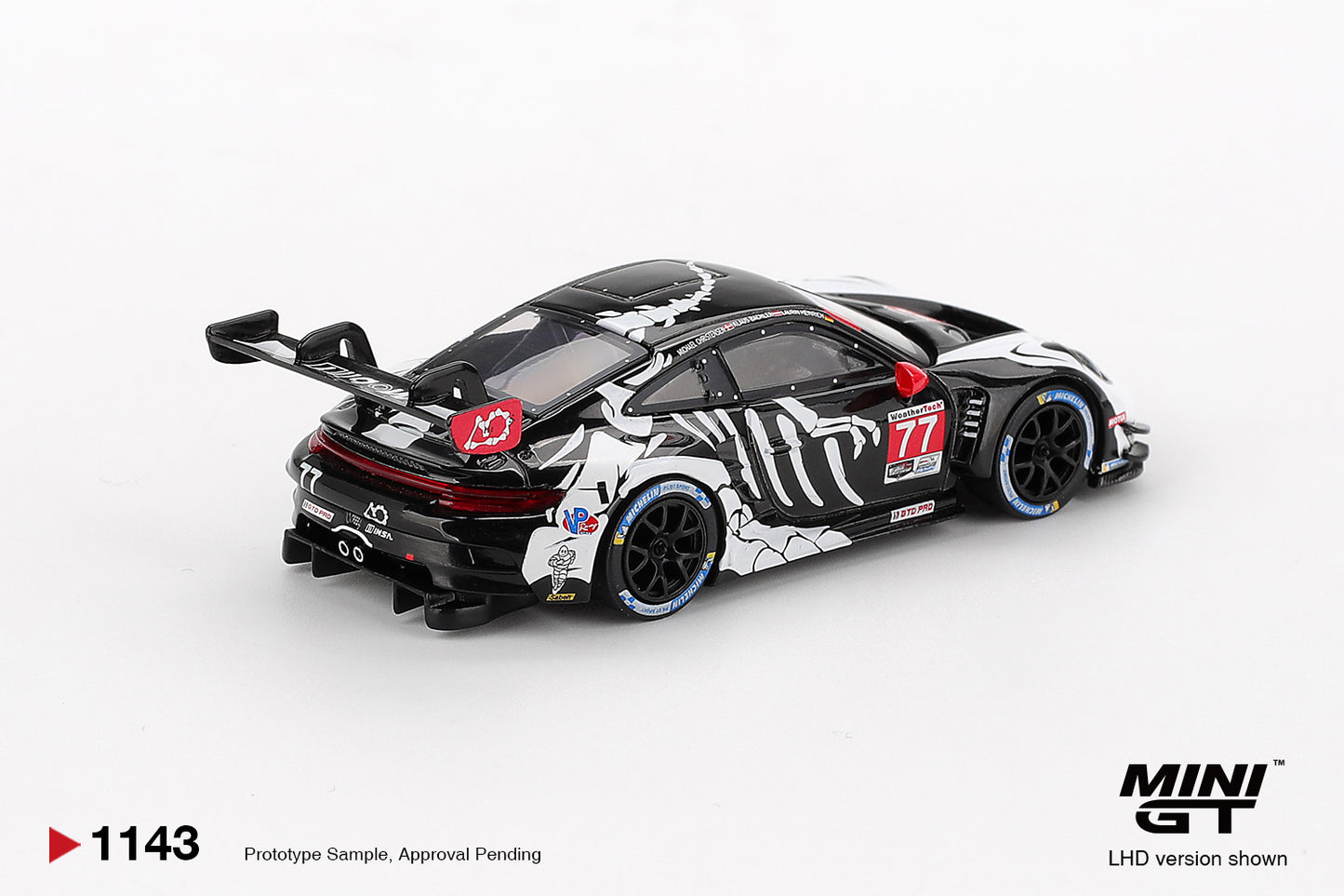 MiniGT 1:64 Porsche 911 GT3 R #77 AO Racing 2025 IMSA Petit Le Mans