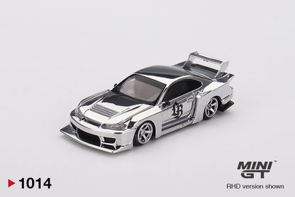 LB Exclusive MINI GT 1/64 Nissan LB-Super Silhouette S15 SILVIA Chrome