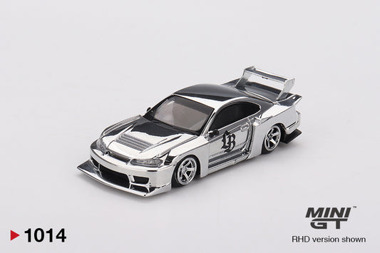 LB Exclusive MINI GT 1/64 Nissan LB-Super Silhouette S15 SILVIA Chrome