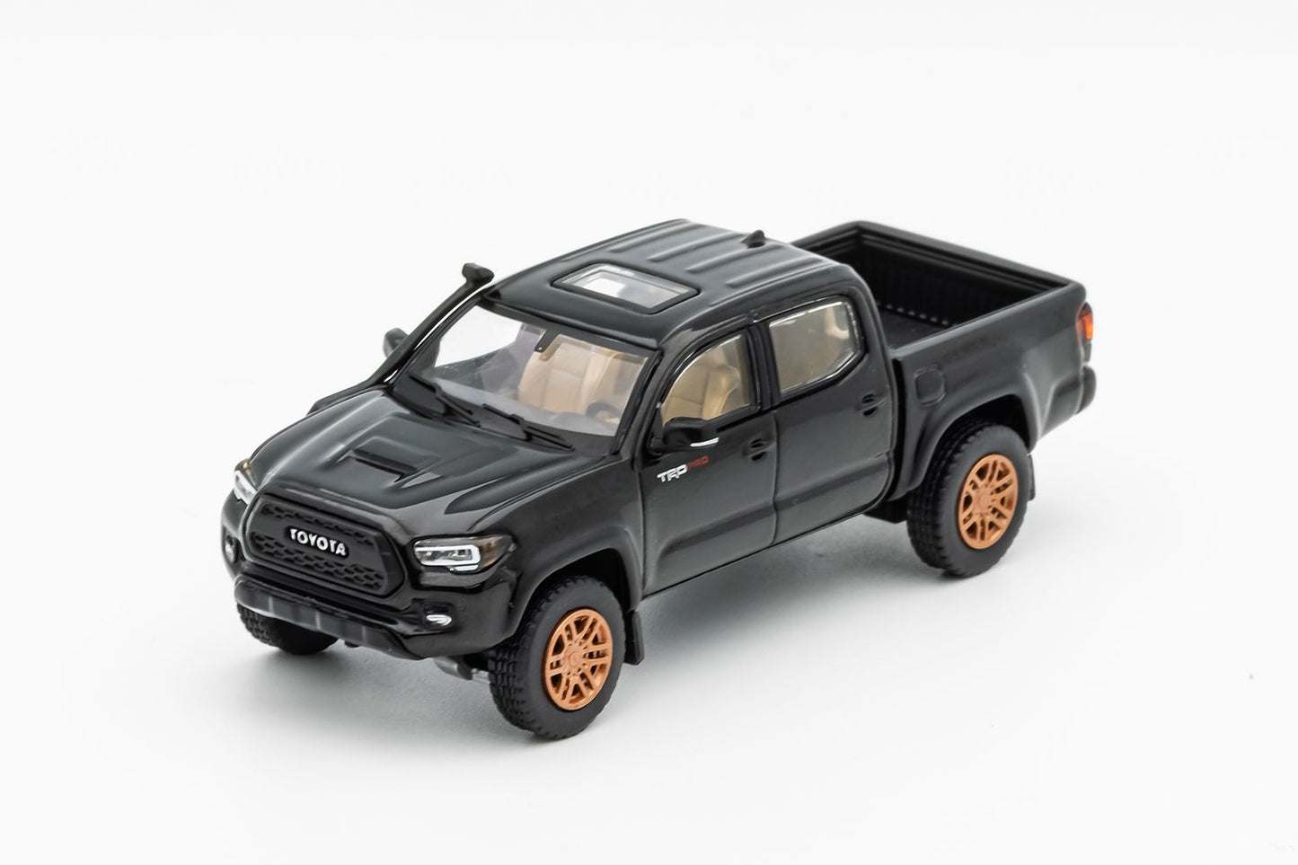 GCD US Exclusive 1/64 Toyota Tacoma TRD PRO Black with Roll Bar+ Spotlights Ltd 500pcs