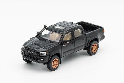 GCD US Exclusive 1/64 Toyota Tacoma TRD PRO Black with Roll Bar+ Spotlights Ltd 500pcs