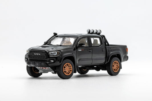 GCD US Exclusive 1/64 Toyota Tacoma TRD PRO Black with Roll Bar+ Spotlights Ltd 500pcs