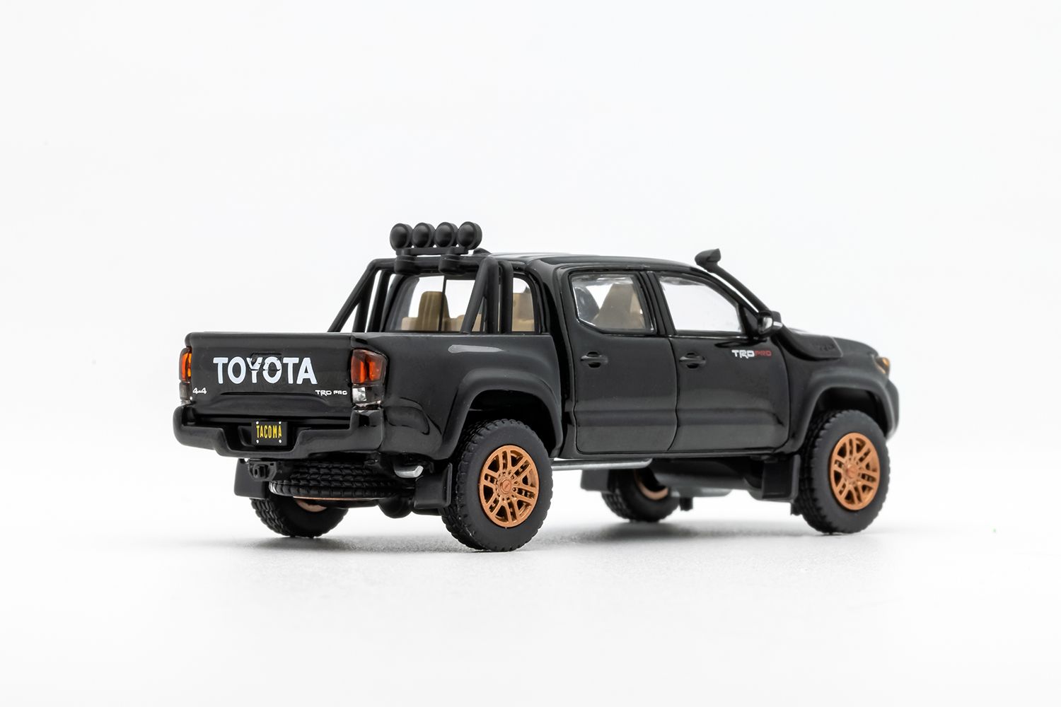 GCD US Exclusive 1/64 Toyota Tacoma TRD PRO Black with Roll Bar+