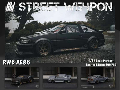 (Pre Order) Street Weapon 1/64 Toyota AE86 wide body