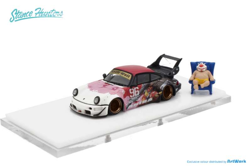 ミニカー STANCE HUNTERS RWB964 1/64 Street Hunters 1/64 Porsche RWB 964 Akiba with figure
