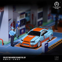 Load image into Gallery viewer, (Pre order) Time Micro 1:64 Nissan Skyline R34 GTR GULF with open hood