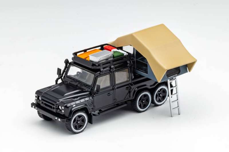 (Preorder) GCD 1:64 Land Rover Defender 6x6 pick up with camper & accessories
