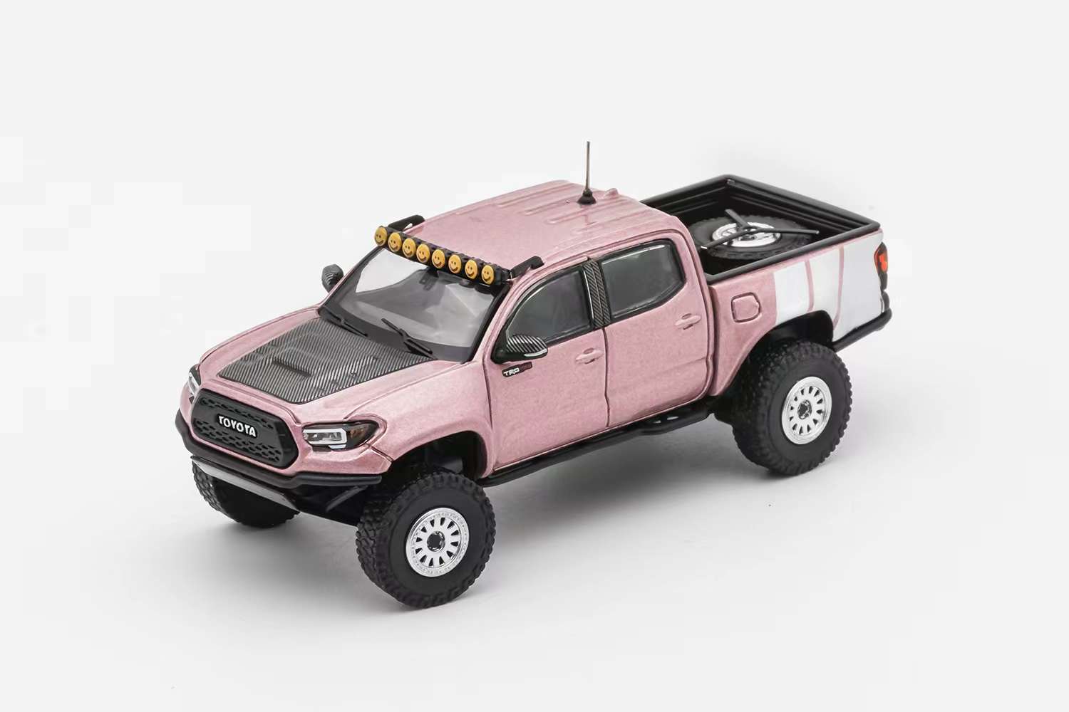 DiecastTalk Front 2024 Runner 1/64 Toyota Tacoma TRD PRO Overland Cement Grey