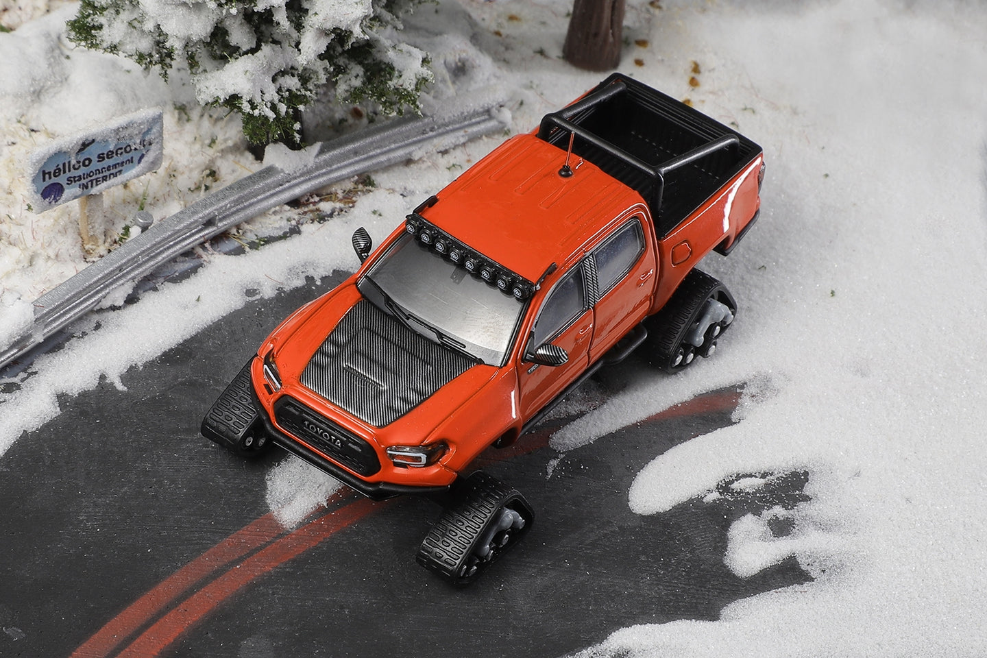 GCD 1/64 Toyota Tacoma Pre-Runner Snow Mobile with tank track