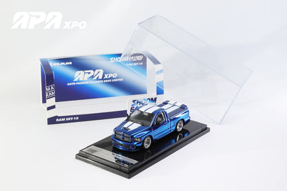 GCD Shoom Dodge Ram SRT10 Blue Chrome 1:64 Diecast APAxpo Exclusive