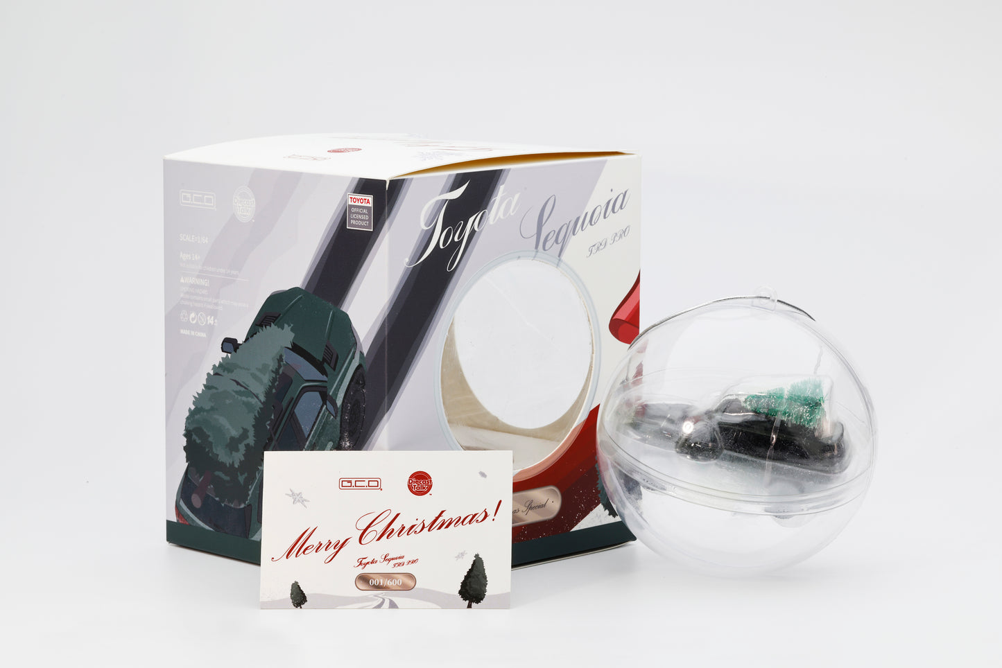 DiecastTalk x GCD 1/64 Christmas Special Toyota Sequoia TRD PRO Ornament