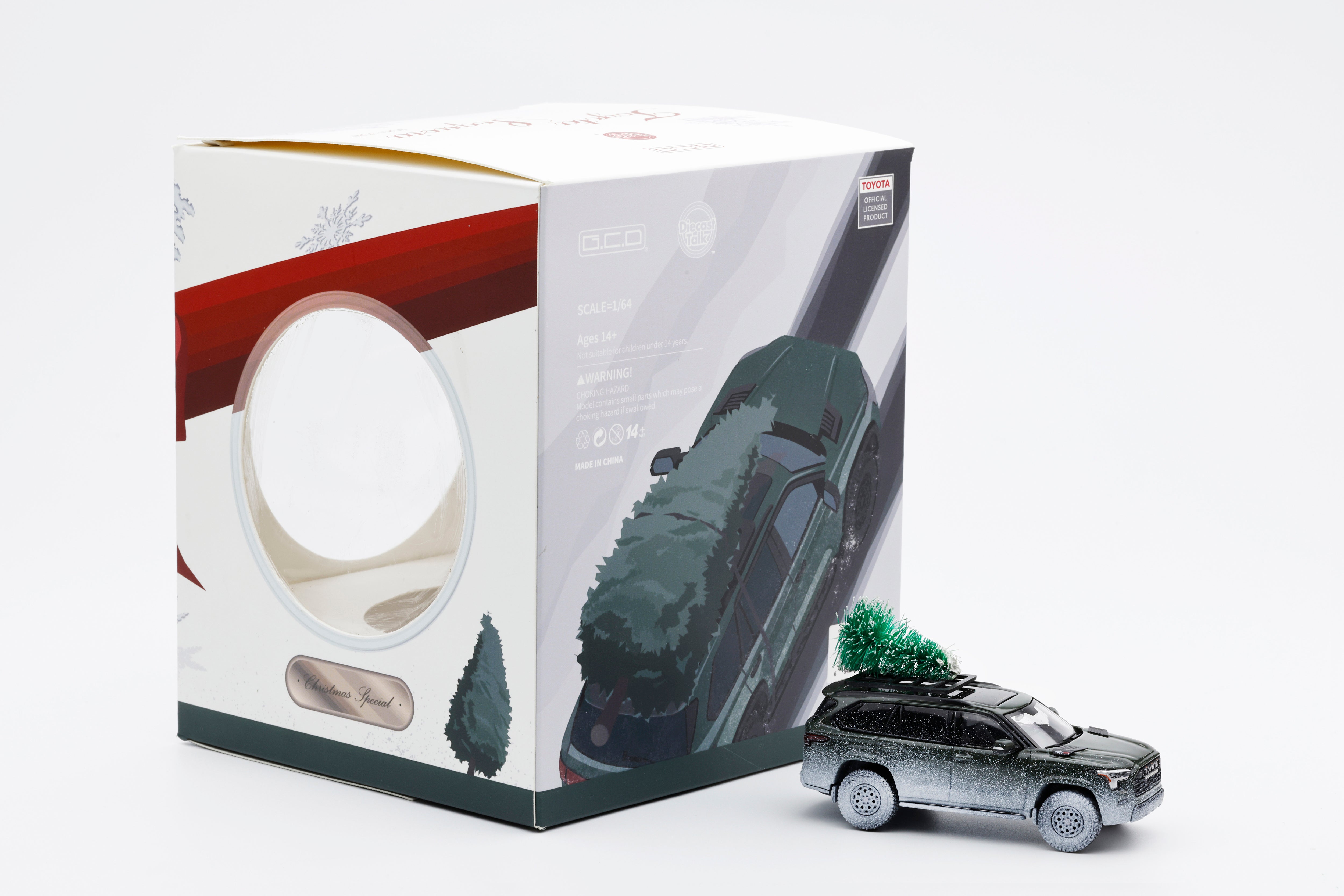 DiecastTalk x GCD 1/64 Christmas Special Toyota Sequoia TRD PRO Orname