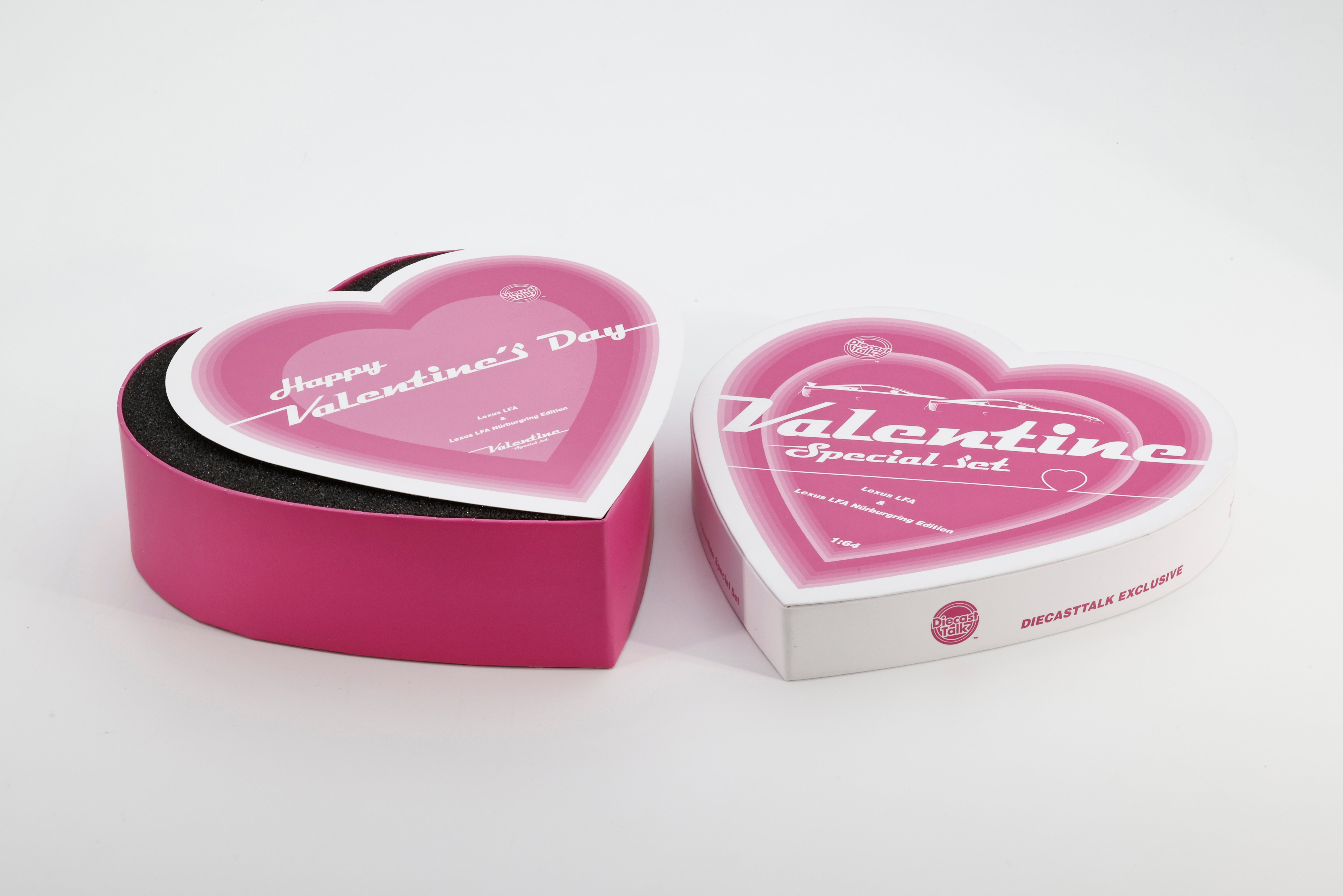 DiecastTalk Exclusive GCD 1:64 Lexus LFA Valentine's Day Special Set