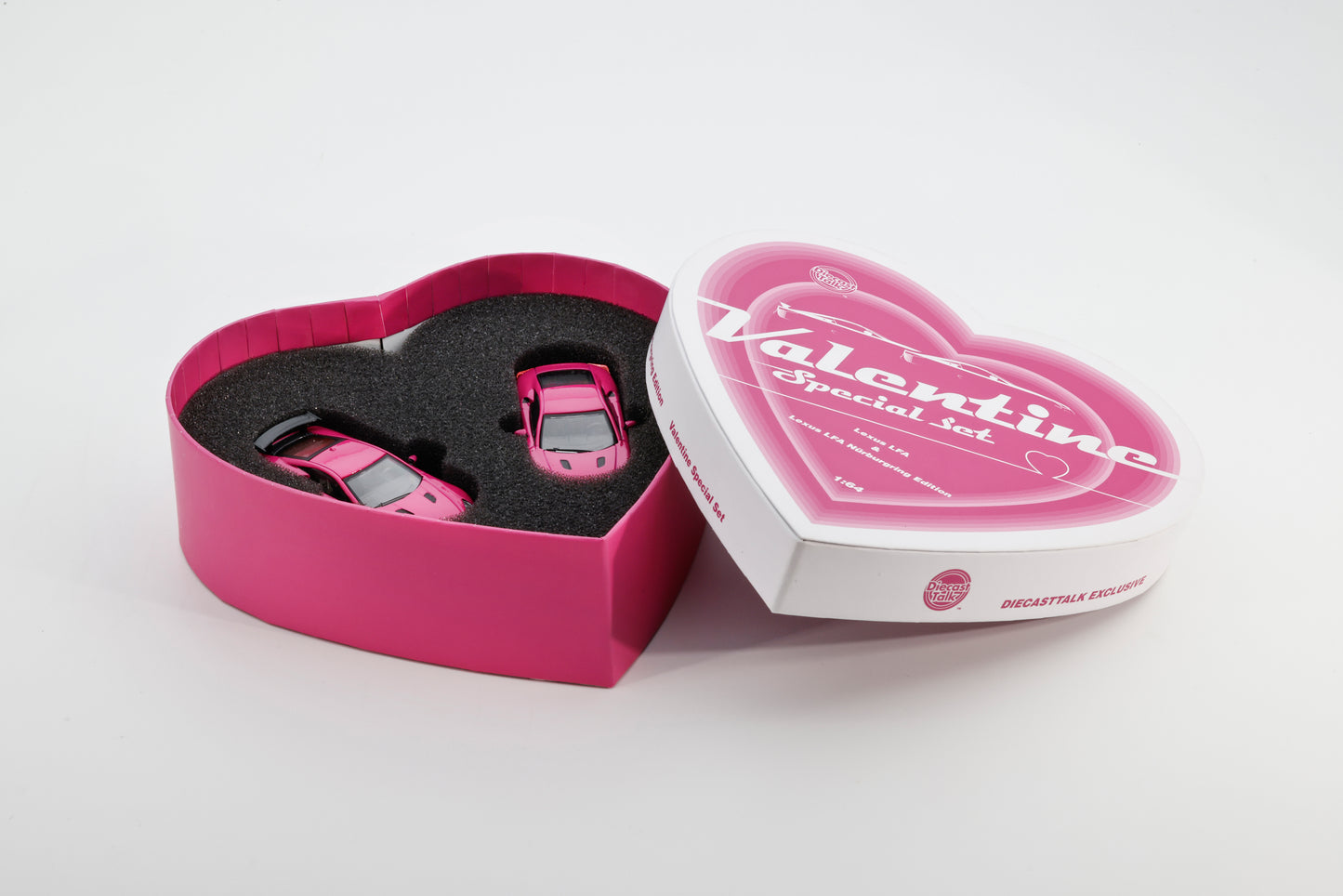 DiecastTalk Exclusive GCD 1:64 Lexus LFA Valentine's Day Special Set
