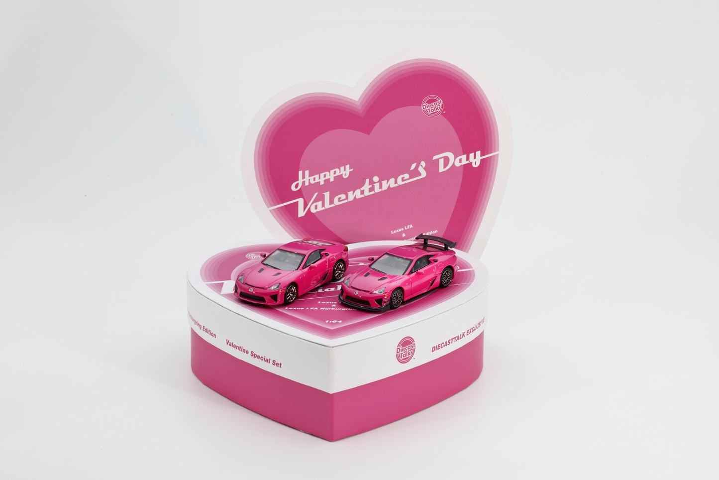 DiecastTalk Exclusive GCD 1:64 Lexus LFA Valentine's Day Special Set