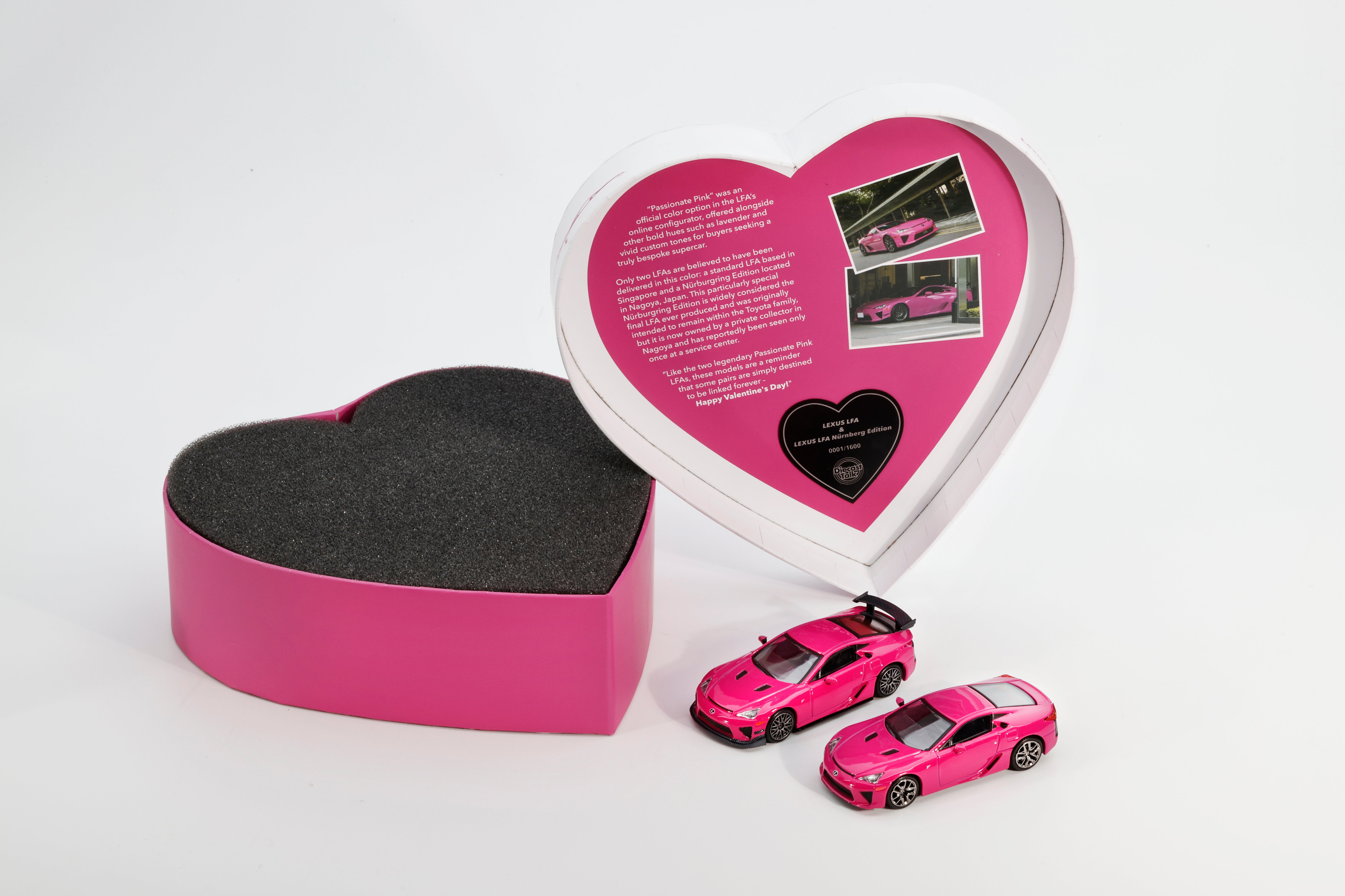 DiecastTalk Exclusive GCD 1:64 Lexus LFA Valentine's Day Special Set