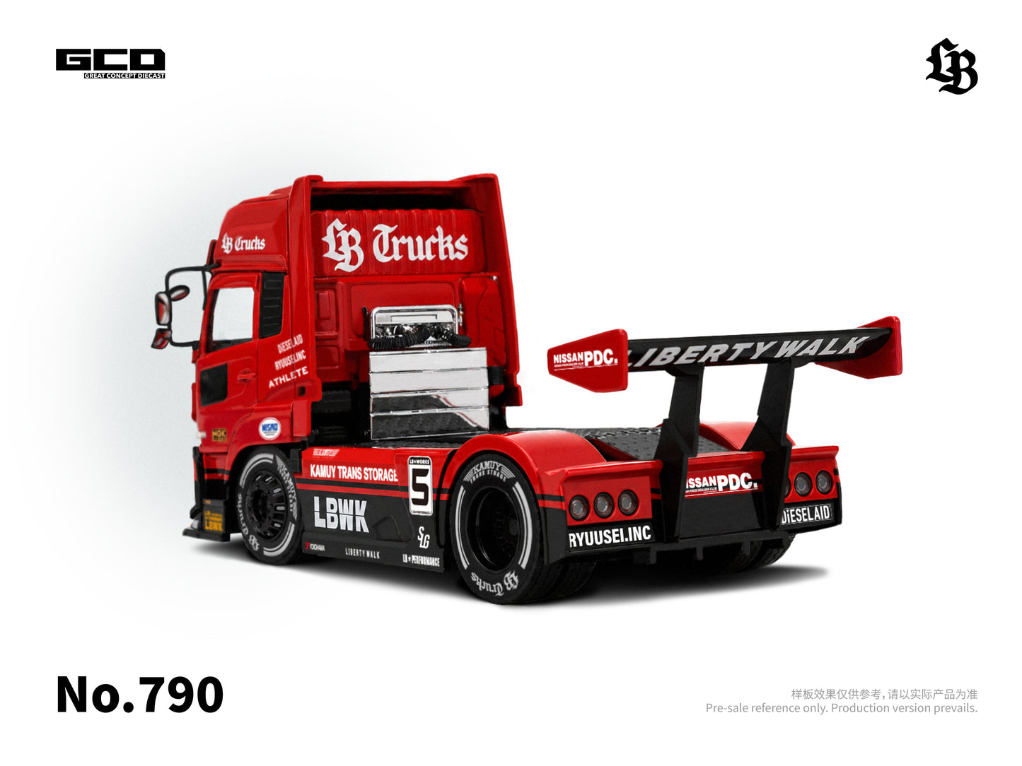 GCD x  LBWK 1/64 Super Silhouette Red/Black Quon Truck Head