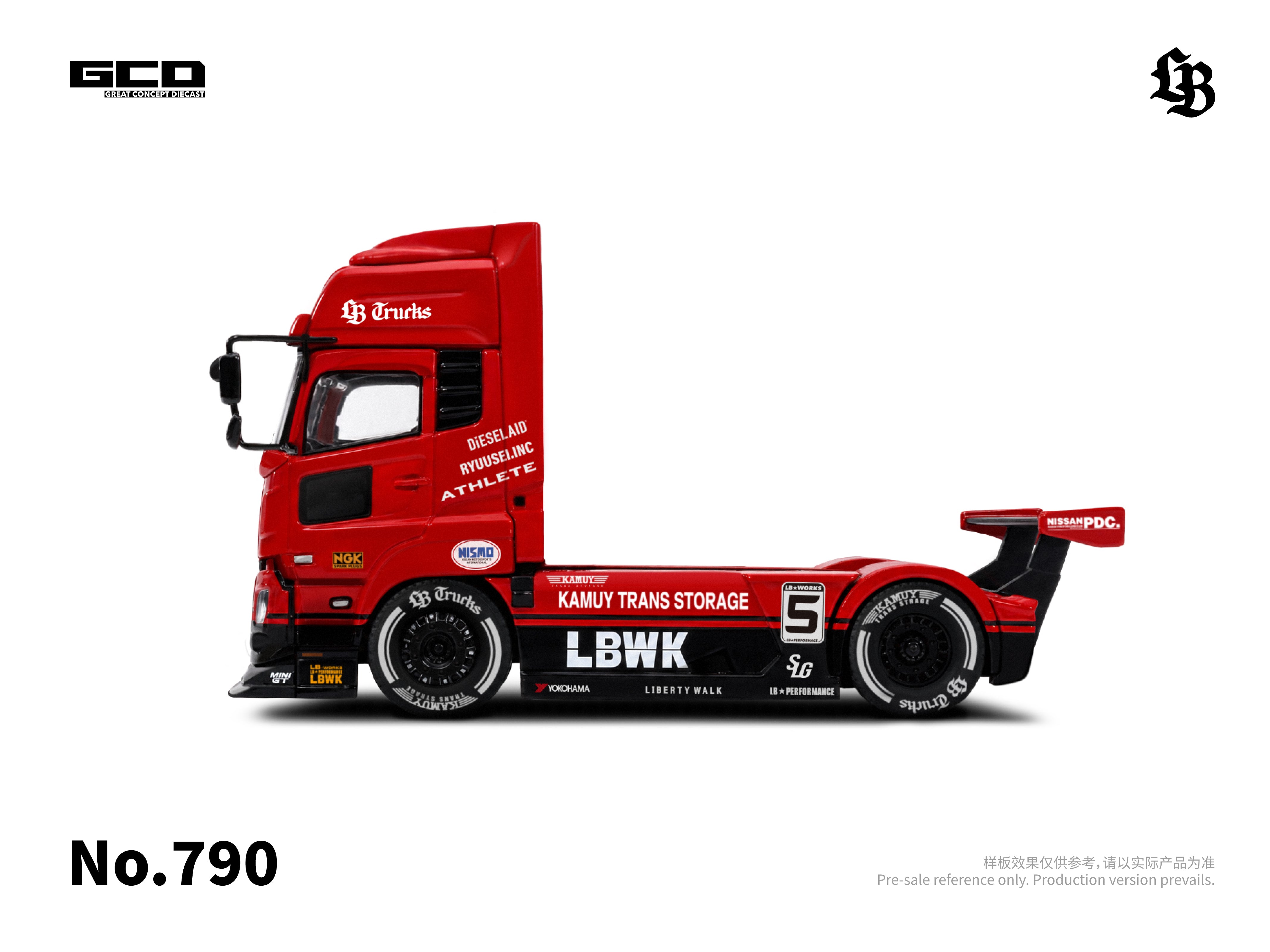 GCD x LBWK 1/64 Super Silhouette Red/Black Quon Truck Head